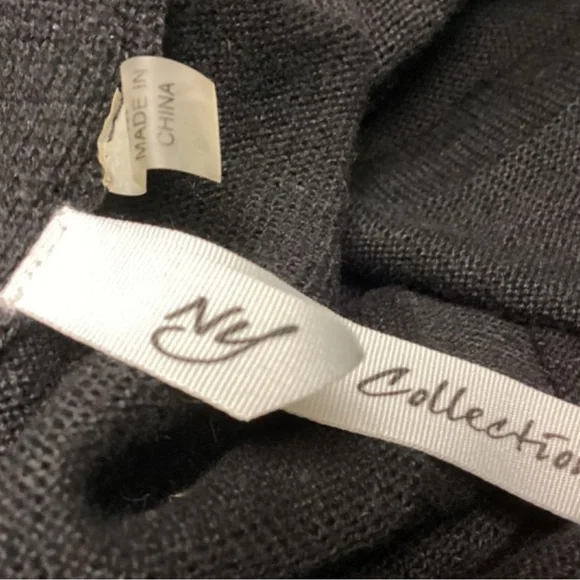 Vintage Rare Brass Riveted Slightly Flared Knit Mermaid Black Skirt - Picture 8 of 8